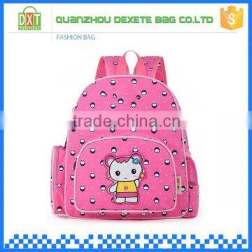Cartoon images bright colors cheap girls school backpack