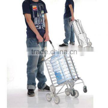 Aluminum multi-purpose folding travel trolley basket luggage cart hand trolley with wheels