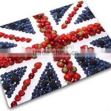 Different size tempered glass cutting board with pattern