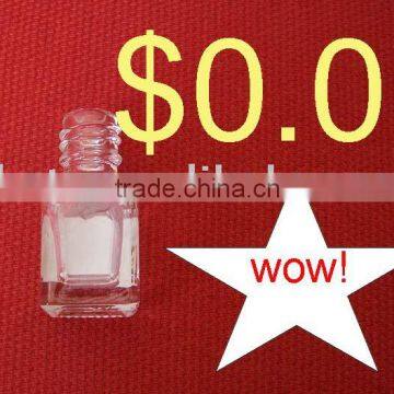 3ml mini glass nail polish bottle