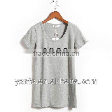 new design plain printing tshirt for women wear cheap t shirt