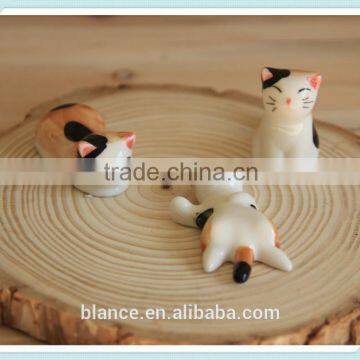 cat ceramic figurine mini animal design home decor