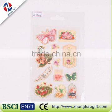 high quality colorful decorate 3d wall sticker card