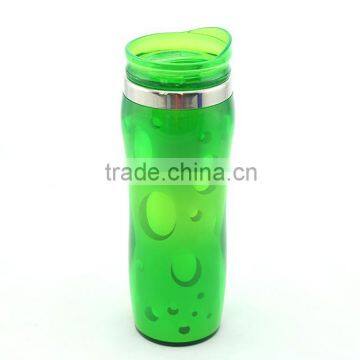 14oz Plastic Travel Mug With Customized Paper Inserted or Not