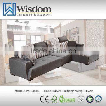 Fabric Solid Wood Chaise Lounge Sectional Cheap Dubai Sofa