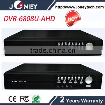 Realtime Playback dvr h 264 8ch with Audio , Alarm Support 2pcs HDD 8 Channel AHD DVR