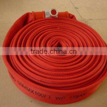 Red Color Polyester Filament Fire Fighting Hose photo-2