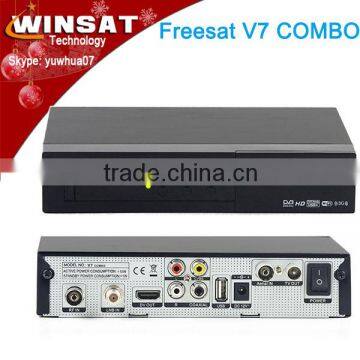 Mpeg4 1080P HD FTA satellite receiver V7 COMBO DVB-S2/T2 set top box share network via usb wifi