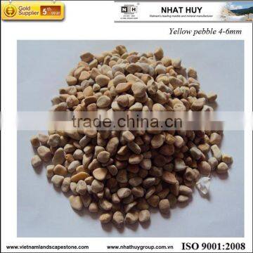 Vietnam stone yellow tumbled pebble, gravel