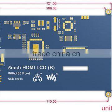 Raspberry Pi 2 LCD Display 5inch 800*480 TFT Resistive Touch Screen HDMI Interface for All Rev of Rapsberry pi 3 A/A+/B/B+/2 B photo-3