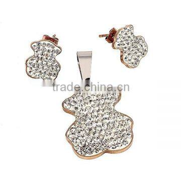 SRS0018 Beautiful Jewelry Set Zircon Jewelry Set Teddy Bear Jewelry Set