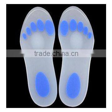 2014 new style dongguan massage foot care silicone gel insoles