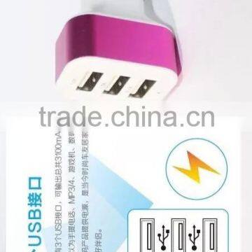 Top Grade Emergency 3 port usb car charger, Portable 12v car battery charger