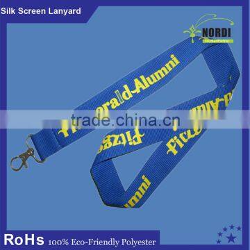 2015 new products wholesale gift silkscreen lanyards with custom logo