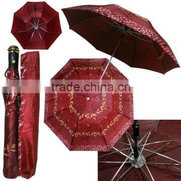 flower double layers 2 folding umbrella