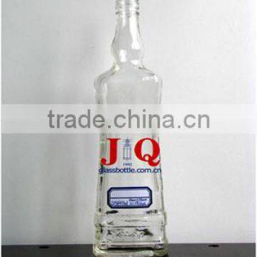 Glass tequila bottle