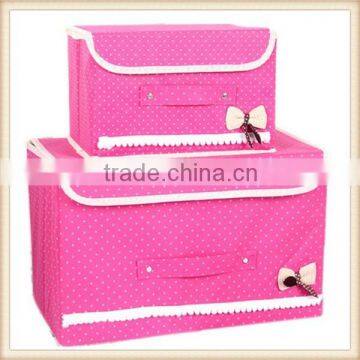 Sweet Bowknot Non-woven Collapsible Storage Box photo-2