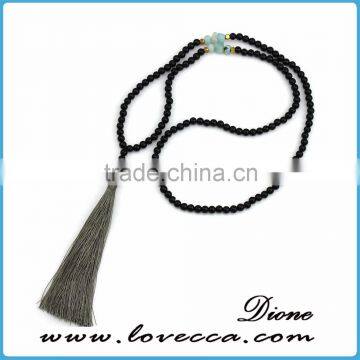 Hot Sale Handmade Wooden Multicolor Gemstone Necklaces Pendant for Lady photo-4