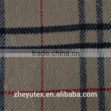 new design wool polyester blend overcoating plaid Wool Fabric for apparel from China