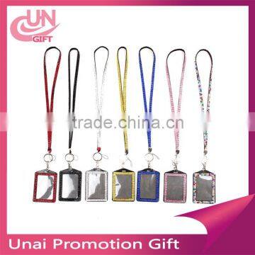 HOT PORTABLE CRYSTAL RHINESTONE LANYARD AND ID BADGE HOLDER FOR PHOTO ID CARDS Z