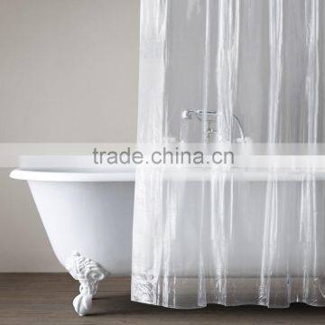 PVC Clear Vinyl Shower Curtain Bathroom Made in China