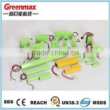 2/3AAA 7.2V 300MAH Battery Pack with MSDS Certificate