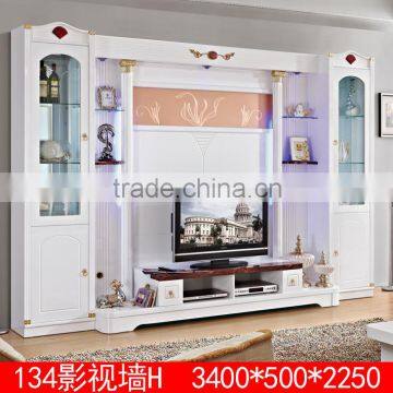 China Antique Furniture tv Wall Unit 134# Wardrobe With tv Cabinet