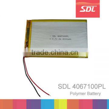 SDL 3.7V Li-polymer 4067100PL / Battery 3000mah for tablet