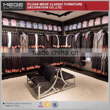 Clothes retail shop man-made leather waiting chair