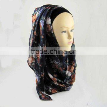 Latest Design Muslim Scarf Long Cotton Jersey Scarf Hijab