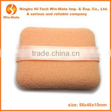 hot sale! silk ribbon Square cosmetic sponge powder puff