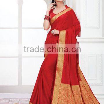 Red Kanchipuram Silk Trendy Saree photo-4