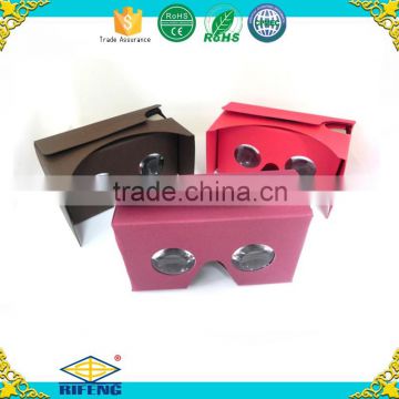 China cheap 3d Google cardboard V 2 glasses custom cardboard vr