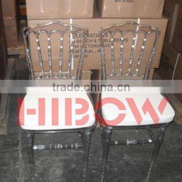 hibow manufacturer wholesale resin crystal napoleon chair