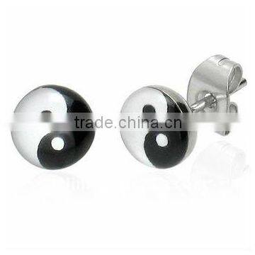 yin yang 316L stainless steel ear plug body plug jewelry piercing