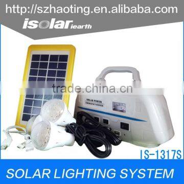Is-1317s Good Quality Portable Solar Power Emergency System With Solar Kit