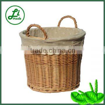 Round willow wash basket