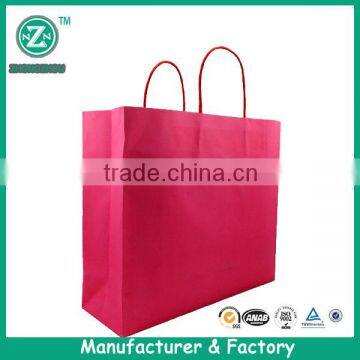 Cheap Brown Paper Bag with Handle/Brown Kraft Paper Bag for food packing