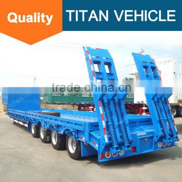 Titan heavy duty 4 axle low bed container car trailer with high quality