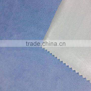 100% Polyester knitted for winter garment composite material plush fur suede fabric