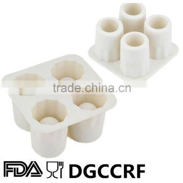 4 Cups Silicone Rubber Shot Glass Silicone Ice Cup Mold