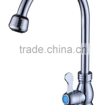 chrome Single cold chrome kitchen faucet