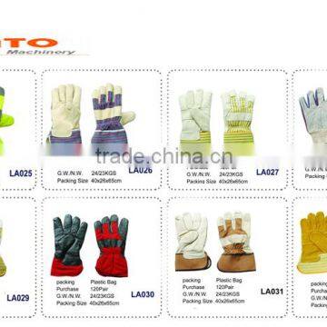 cowhide leather safety gloves/ safety work gloves/ leather safety gloves