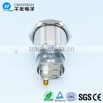 QN19-S1 19MM Ring Led Ip67 On-off 12V Metal Switches