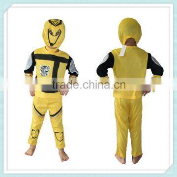 Bumblebee Halloween Costume Yellow/Black Wholesale Baby Clothes kids cotton long sleeves pyjamas Children Transformers bumblebee