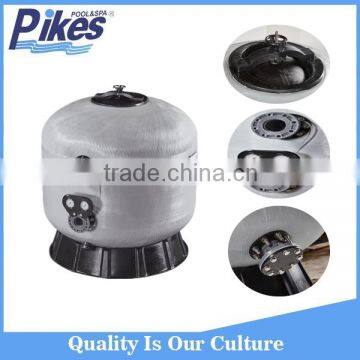 Side-mount swimming pool fiberglass sand filter water filtration system