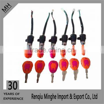 Ignition Key Switch Electric Scooters Bicycle 4 Wires Made in China