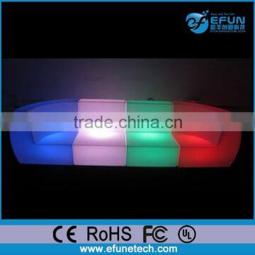 Hot New Products for 2016 Rgb Color Changing Led Outdoor Furniture Light up Curved Patio Sectional photo-2