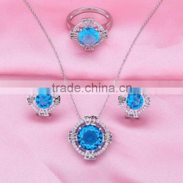 2015 brazilian fancy costume jewelry with cz rings earring jewelry sets