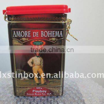 rectangular size:60*35*120mmwith lock hinged tin box packaging